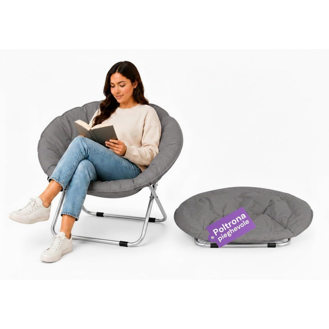 sedie lounge grigio morbido resistente