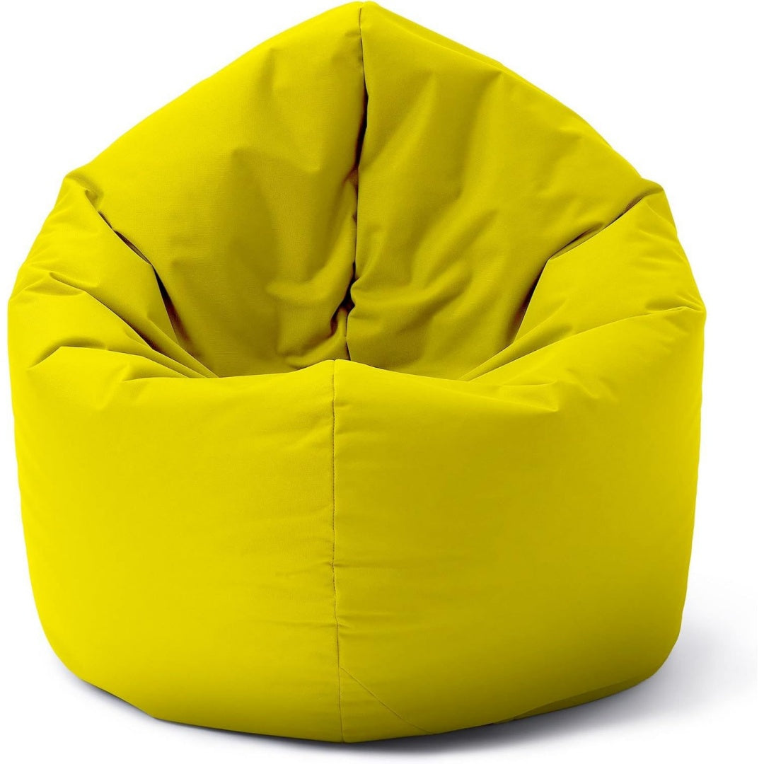 sedie beanbag giallo con cuscini impermeabile