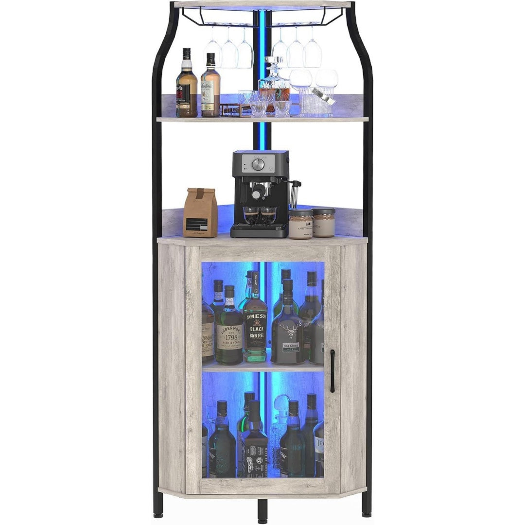 mobili portabottiglie grigio per sala da pranzo resistente