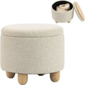 ottomane beige legno massello doppio